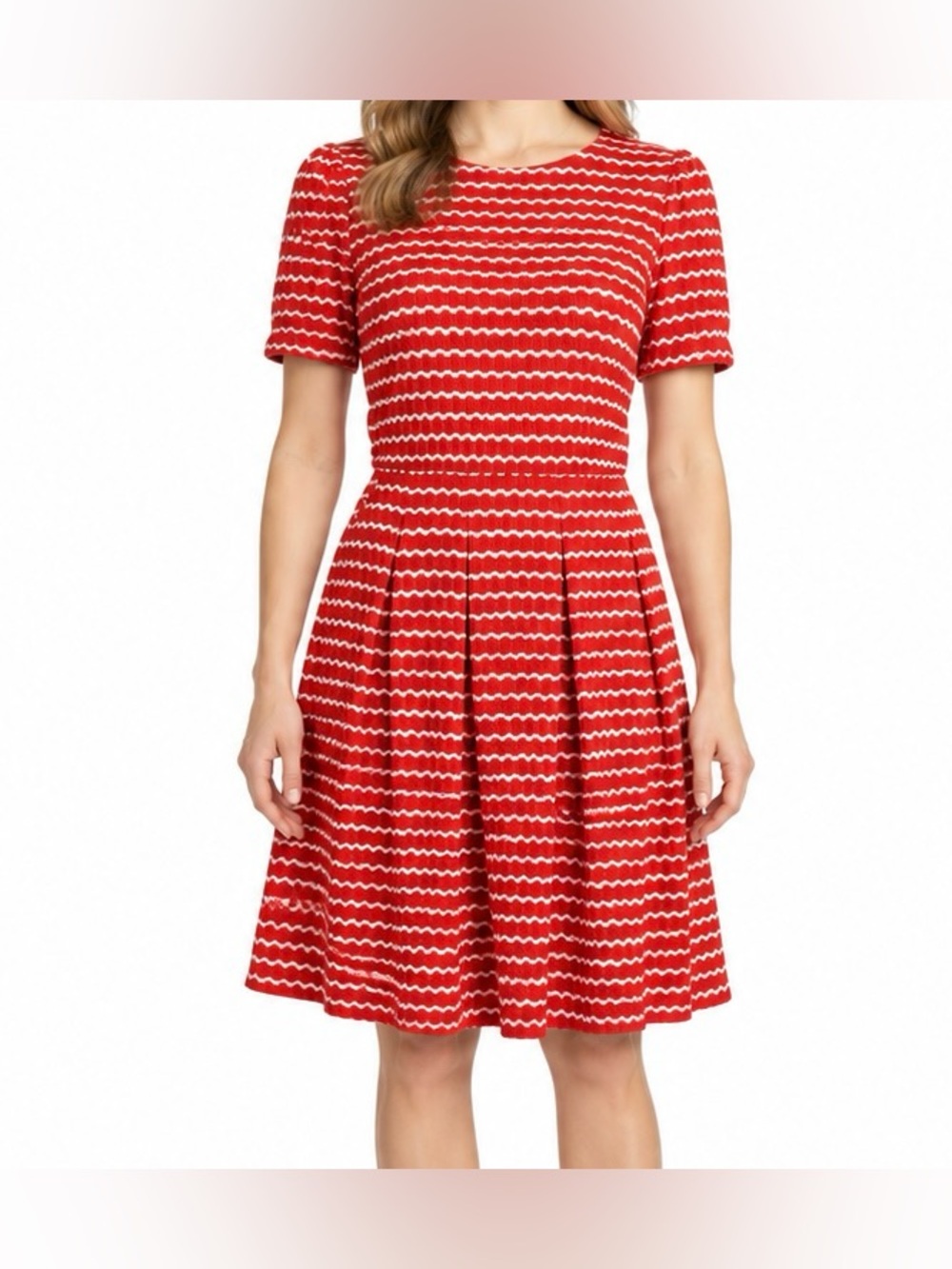 NWOT - Draper James (Kohl’s) Red White Striped Fit & Flare Dress Small